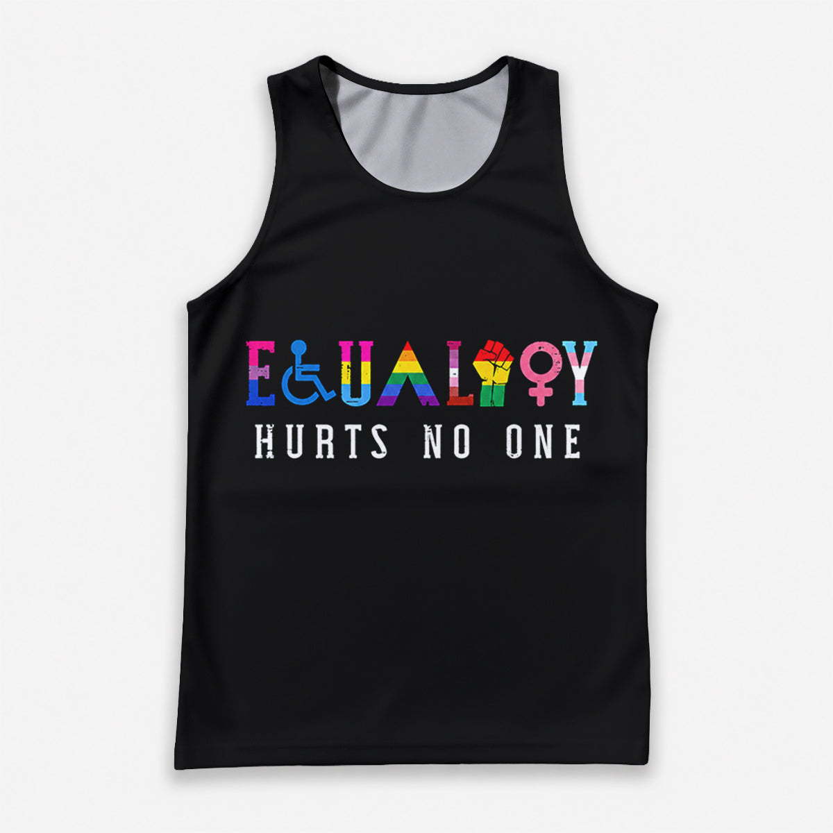 LGBT Pride Running Tank Top Equality Hurts No One Running Singlet for Men and Women