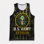 Veteran Running Tank Top - US Army Veteran V8 Tech Singlet