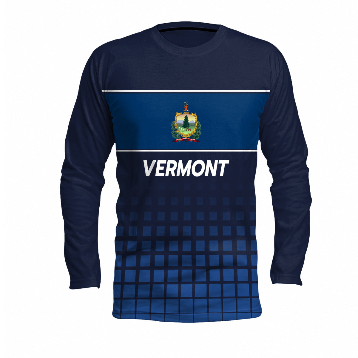 Vermont State Pride Long Sleeve Running T-Shirt