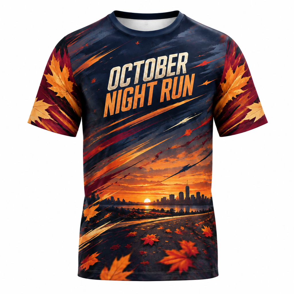 October Night Run Halloween Tech Running T-Shirt
