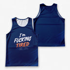 Funny Running Tank Top I'm Tired Couple Running Singlet for Men and Women