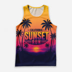Cali Sunset Palms California State Running Tank Top