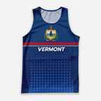 Patriotic Tech Running Tank Top - Vermont State Pride Running Singlet