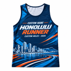Custom Name Miles Honolulu Skyline Runner Running Tank Top