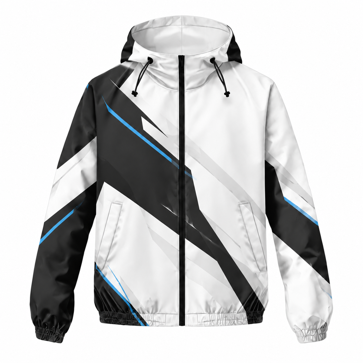 Custom Name States Monochrome Edge Running Windbreaker Jacket