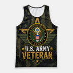 Veteran Running Tank Top - US Army Veteran V6 Tech Singlet