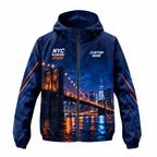 Custom Name Brooklyn Bridge Night Run Running Windbreaker Jacket