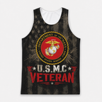 Veteran Running Tank Top - US Marine Corps Veteran V10 Tech Singlet