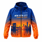 Custom Name New York City Sunset Runner Running Windbreaker Jacket