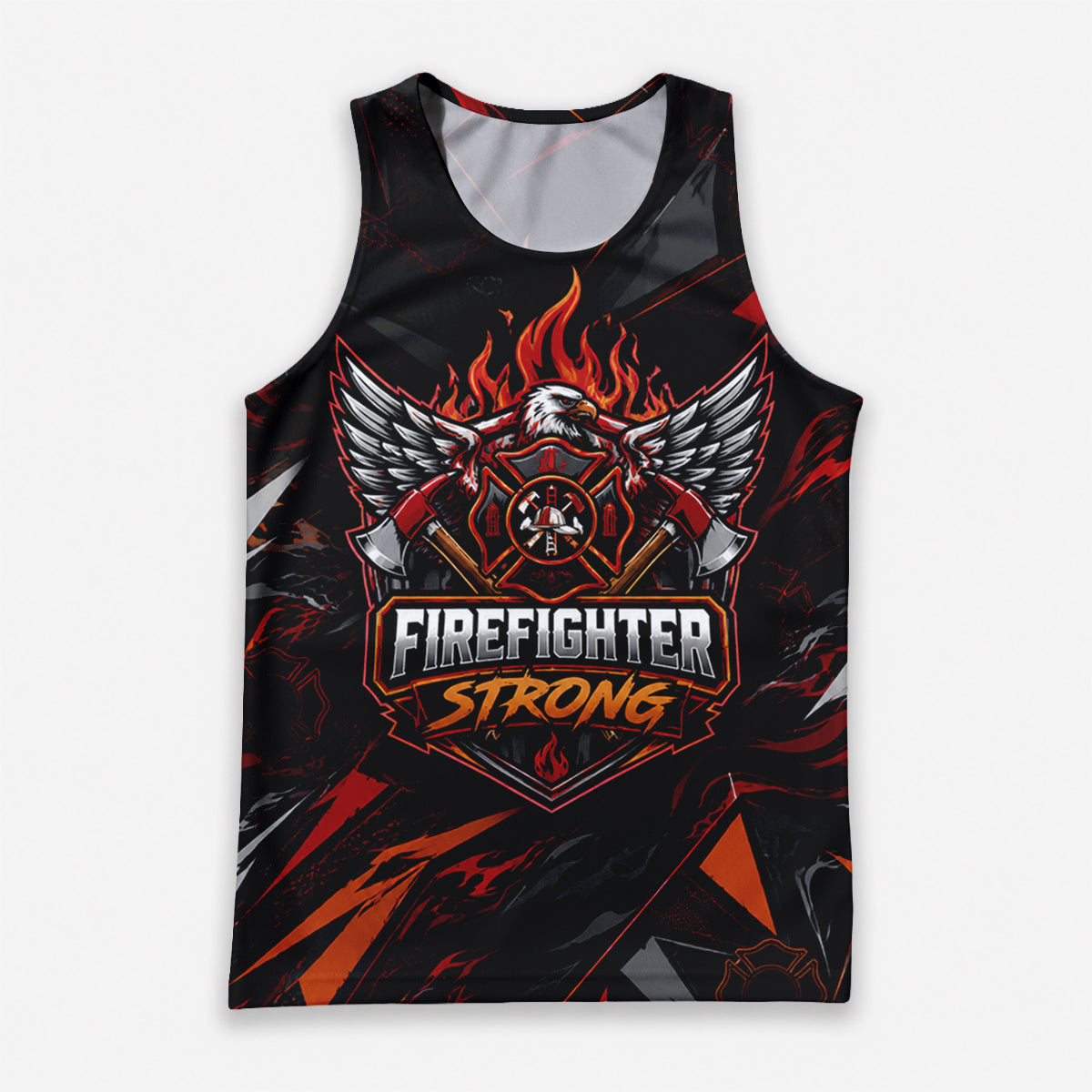 Men's Running Tank Top Firefighter Strong Eagle Running Singlet V2