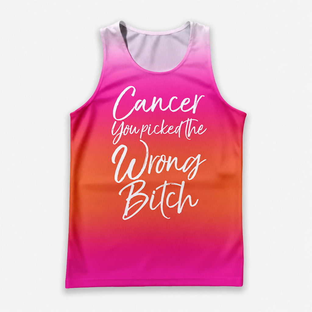 Cancer Fighter Running Tank Top You Picked the Wrong One Running Singlet for Men and Women