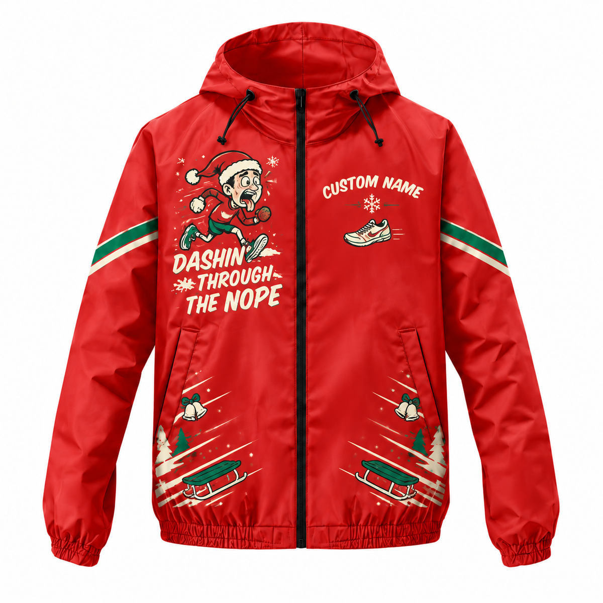 Custom Name Dashin’ Through the Nope Running Windbreaker Jacket