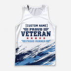 Proud Veteran Proud Runner The Marine Corp Race Day Running Tank Top