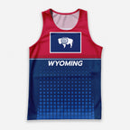 Patriotic Tech Running Tank Top - Wyoming State Pride Running Singlet