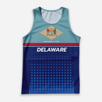 Patriotic Tech Running Tank Top - Delaware State Pride Running Singlet