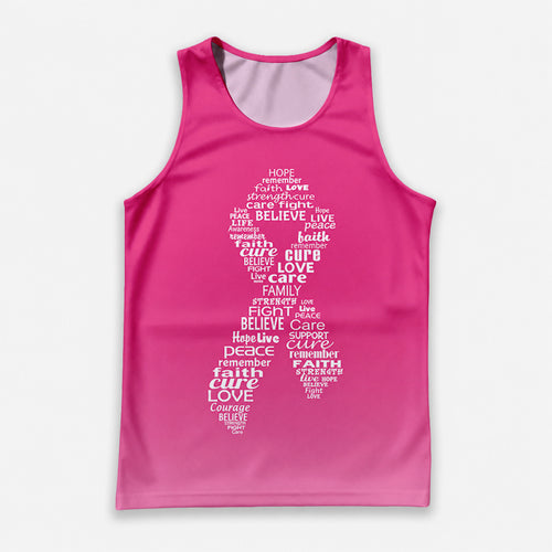 Cancer Fighter Running Tank Top Breast Cancer Awareness Running Singlet for Men and Women