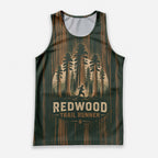 Redwood Forest Trail California State Running Tank Top
