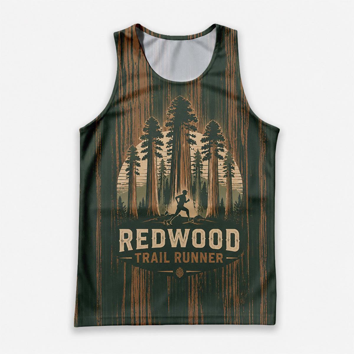 Redwood Forest Trail California State Running Tank Top