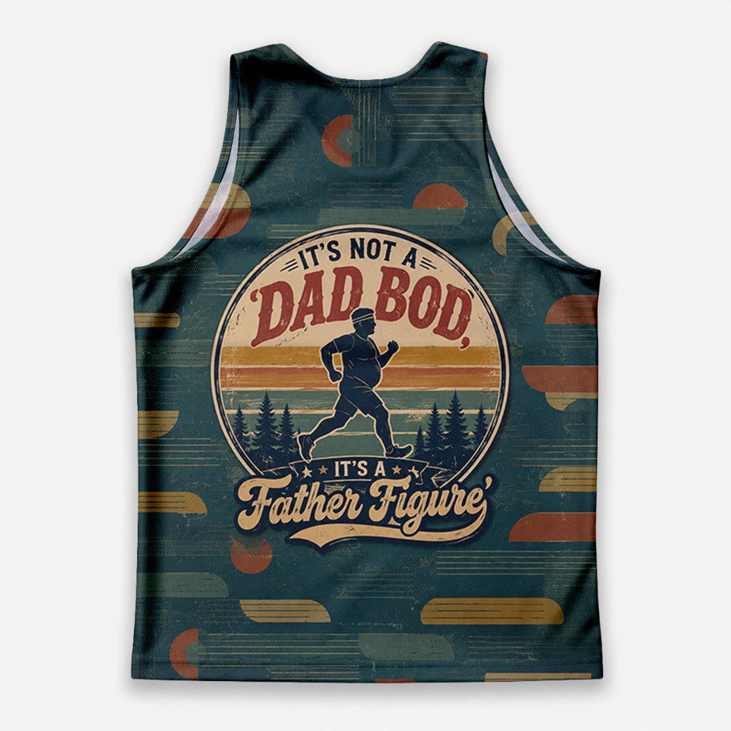 Funny Dad Running Tank Top It's Not A Dad Bod Tech Singlet V2