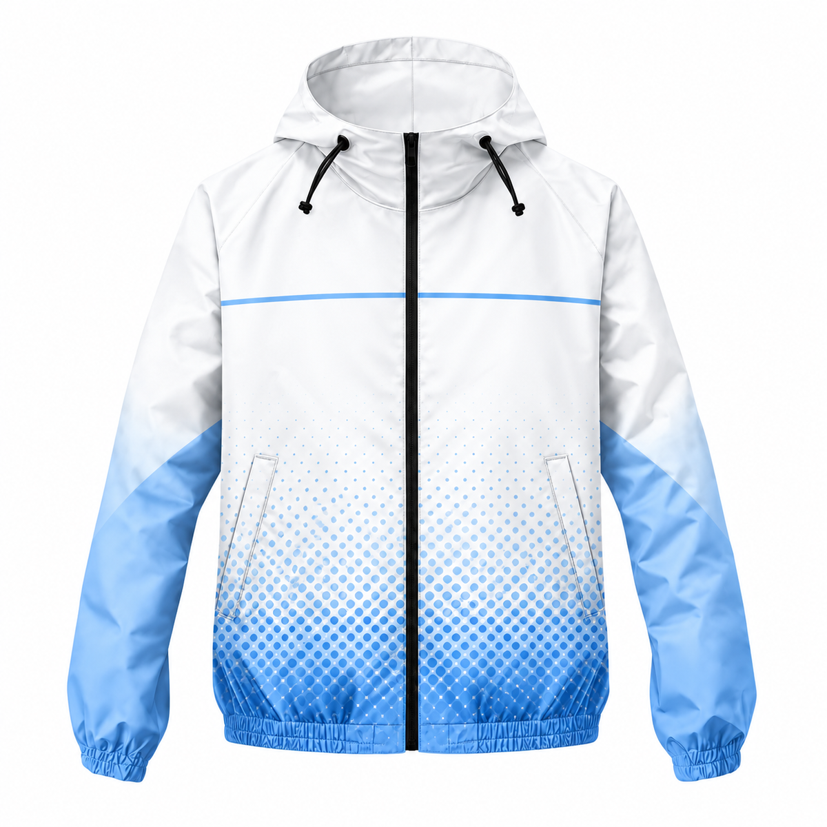 Custom Name State Sport Dot Fade Running Windbreaker Jacket