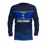 Wisconsin State Pride Long Sleeve Running T-Shirt