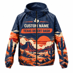Custom Name Texas Desert Dash Running Windbreaker Jacket