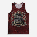 Men's Running Tank Top Firefighter Ladder Company Running Singlet V2