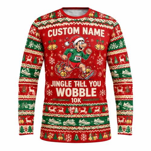 Custom Name Jingle Till You Wobble Running Long Sleeve Shirt
