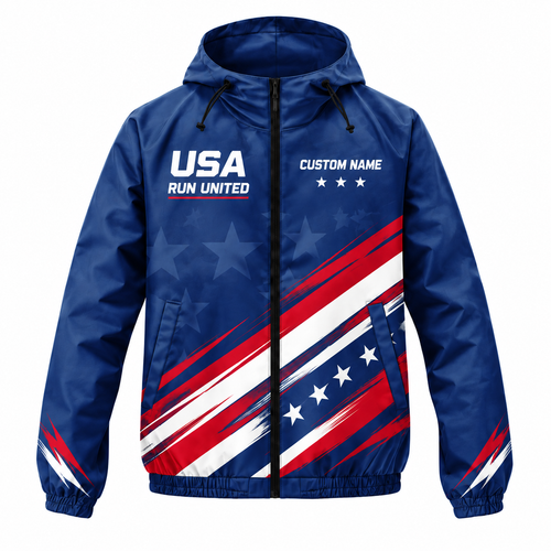 Custom Name Run United Jacket Running Windbreaker Jacket