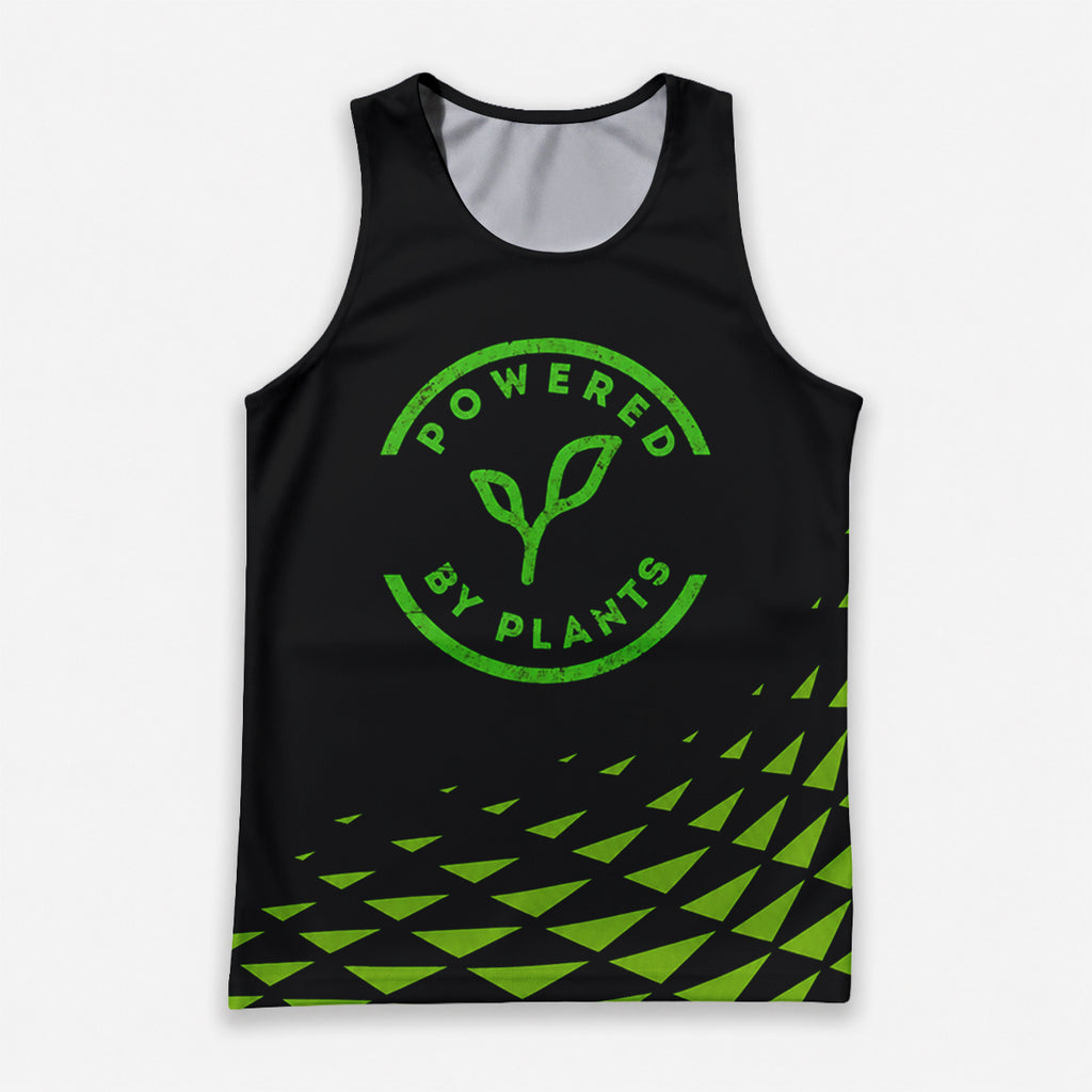 Vegan Running Tank Top Powered by Plants Running Singlet for Men and Women