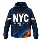 Custom Name NYC 26.2 Bold Type Running Windbreaker Jacket