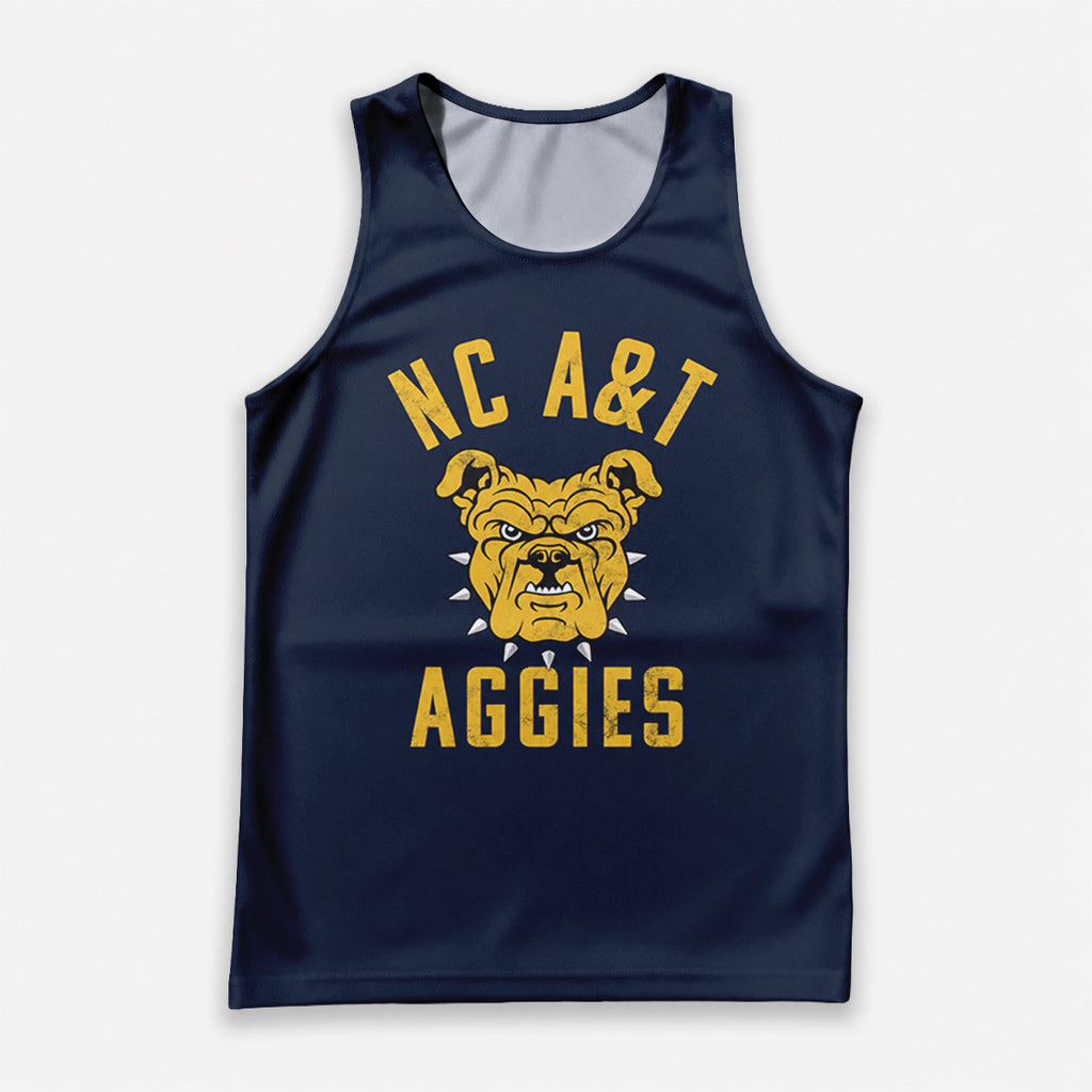 HBCU Running Tank Top North Carolina A&T State University Bulldog Running Singlet for Men and Women