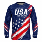 Custom Name Patriot Pace Running Long Sleeve Shirt
