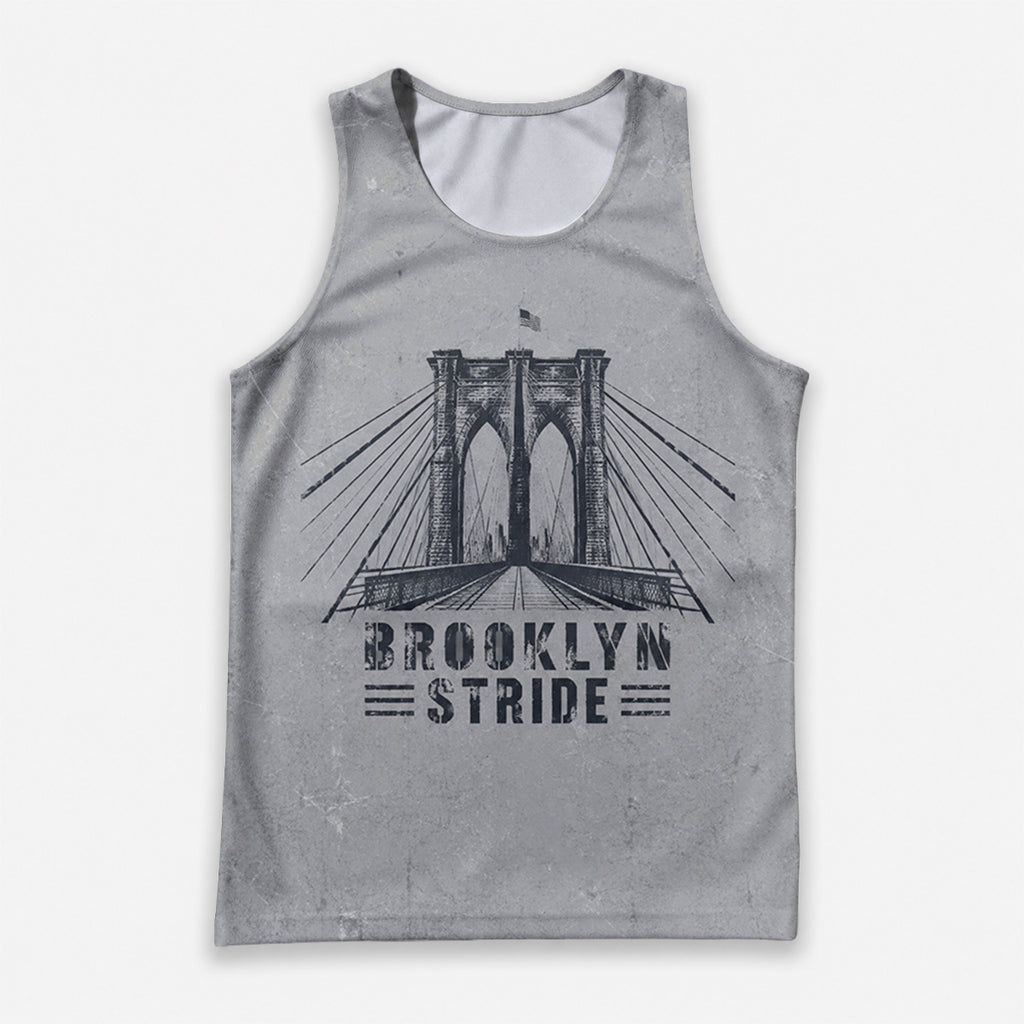 Brooklyn Bridge Distressed New York Running Tank Top