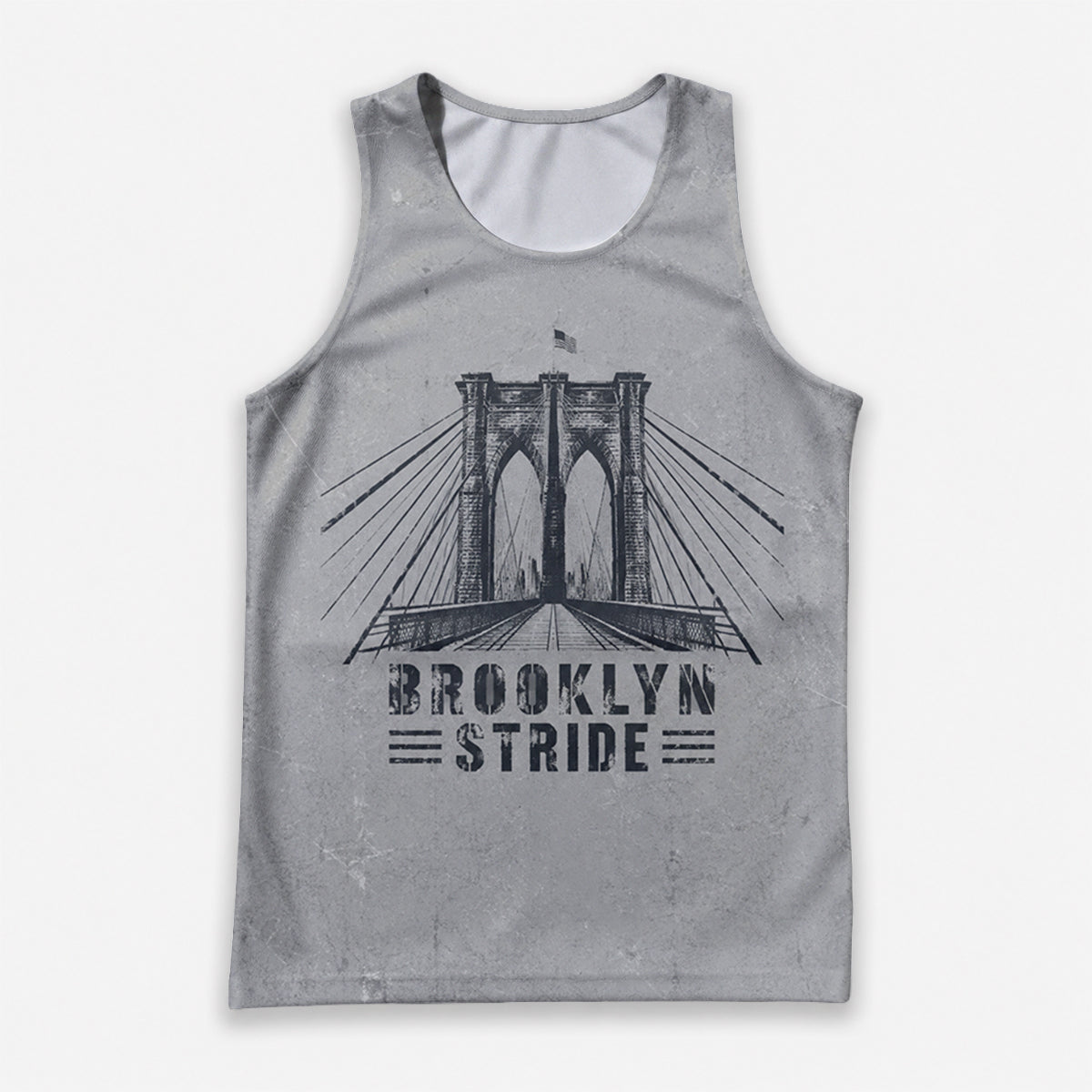 Brooklyn Bridge Distressed New York Running Tank Top