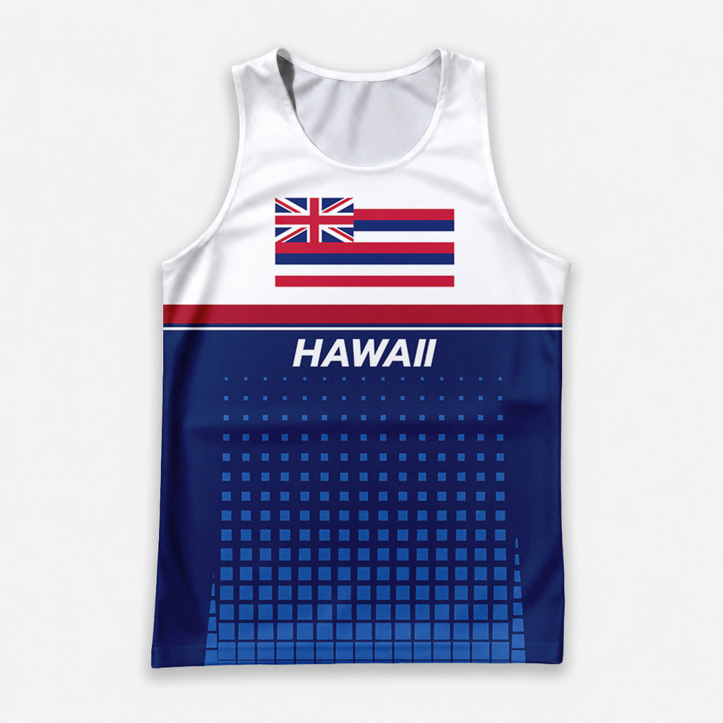 Patriotic Tech Running Tank Top - Hawaii State Pride Running Singlet