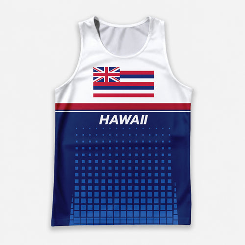 Patriotic Tech Running Tank Top - Hawaii State Pride Running Singlet