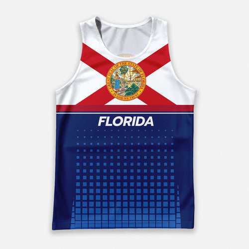 Patriotic Tech Running Tank Top - Florida State Pride Running Singlet