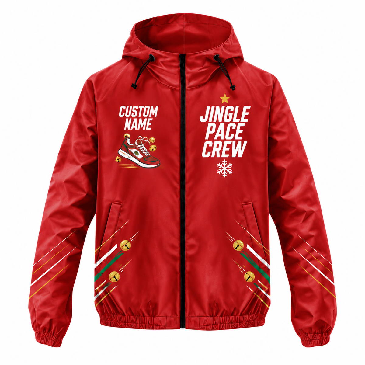 Custom Name Jingle Pace Crew Running Windbreaker Jacket