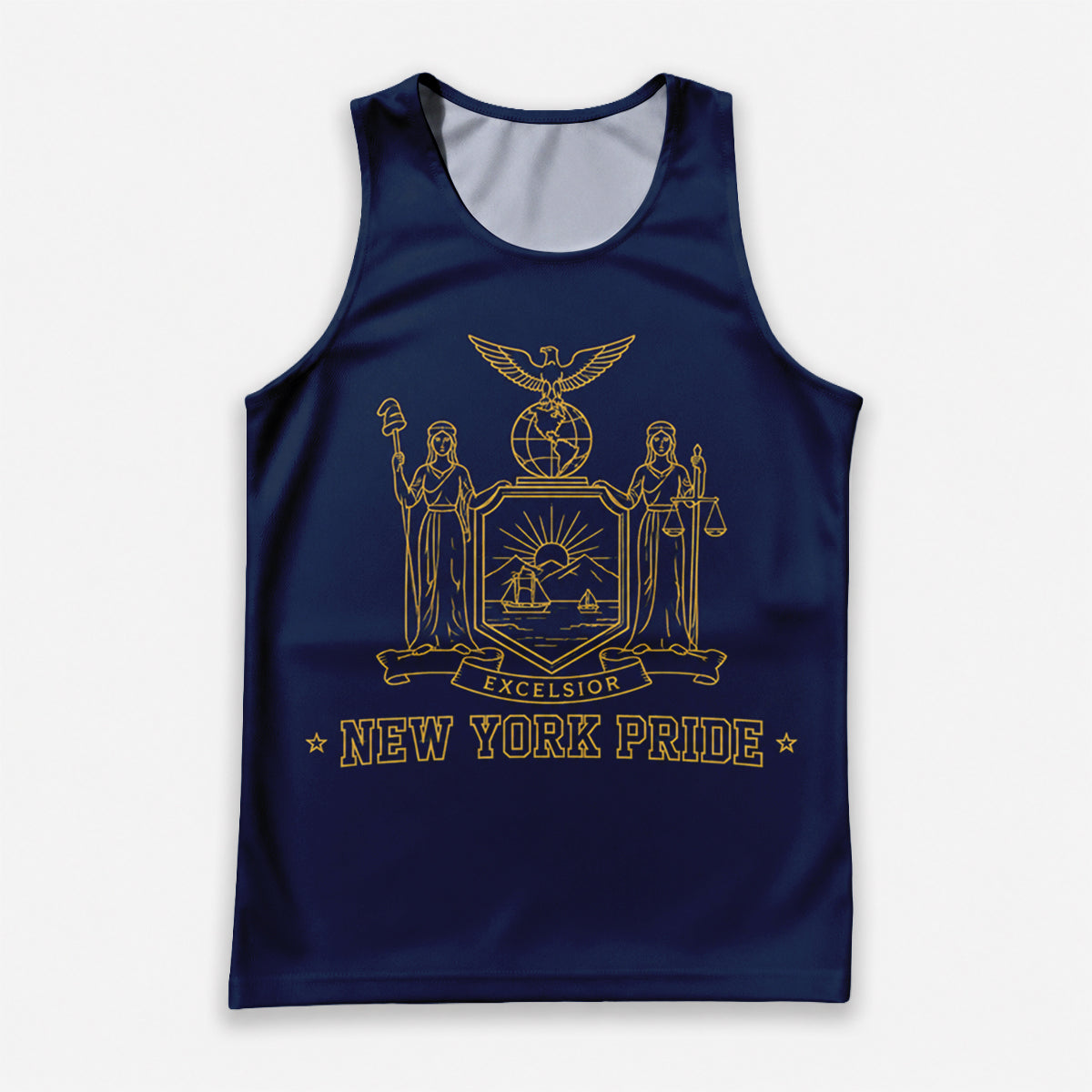NY Flag Navy Classic New York Running Tank Top