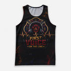 Men's Running Tank Top FirefighterFirst Voice On The Line Running Singlet