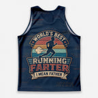 Funny Dad Running Tank Top I Just Be Fartin' Tech Singlet V2