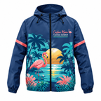 Custom Name Florida Flamingo Runner Florida Running Windbreaker Jacket