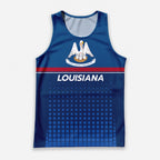 Patriotic Tech Running Tank Top - Louisiana State Pride Running Singlet