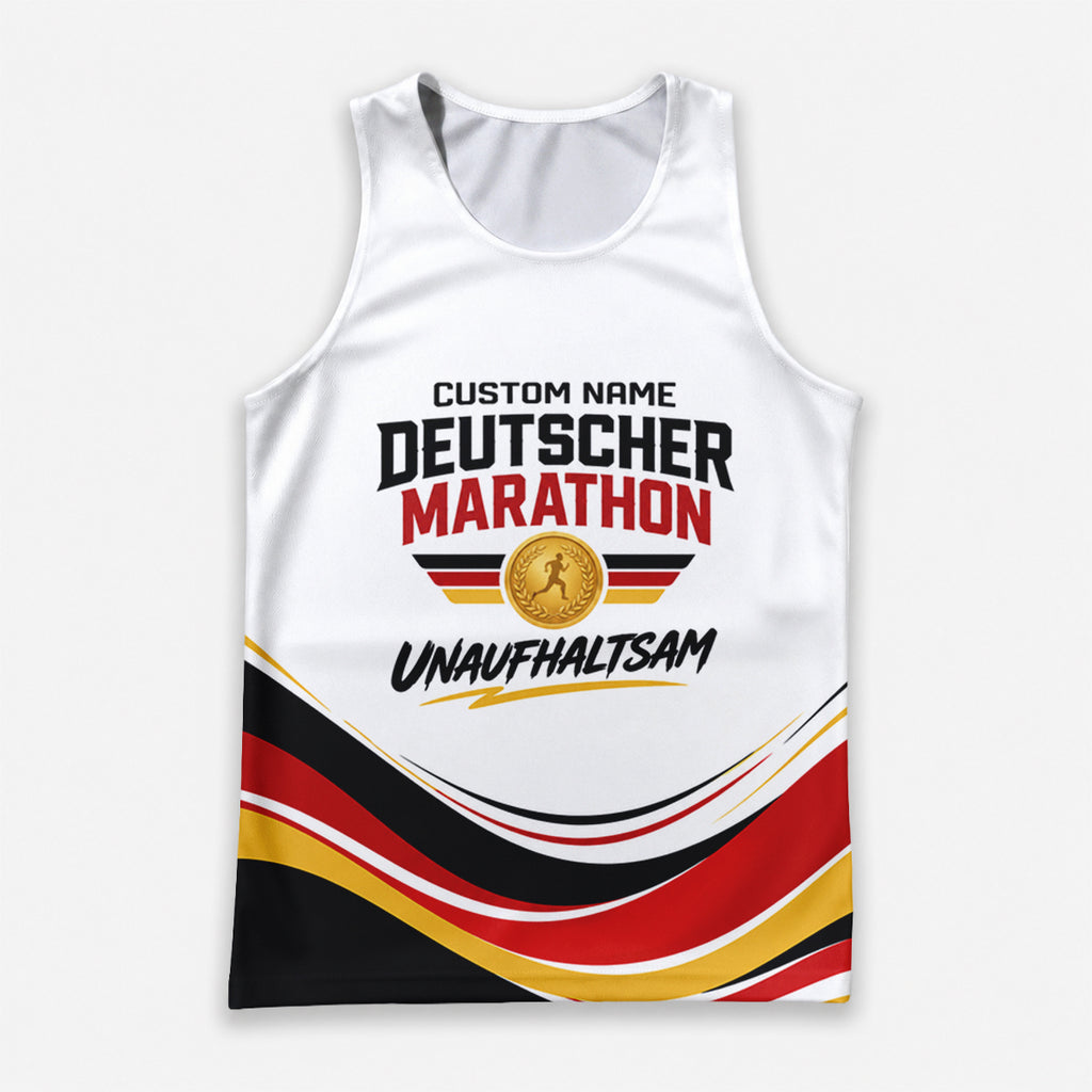 Abstrakte Fließende Wellen Berlin Wettkampftag Lauf-Tanktop