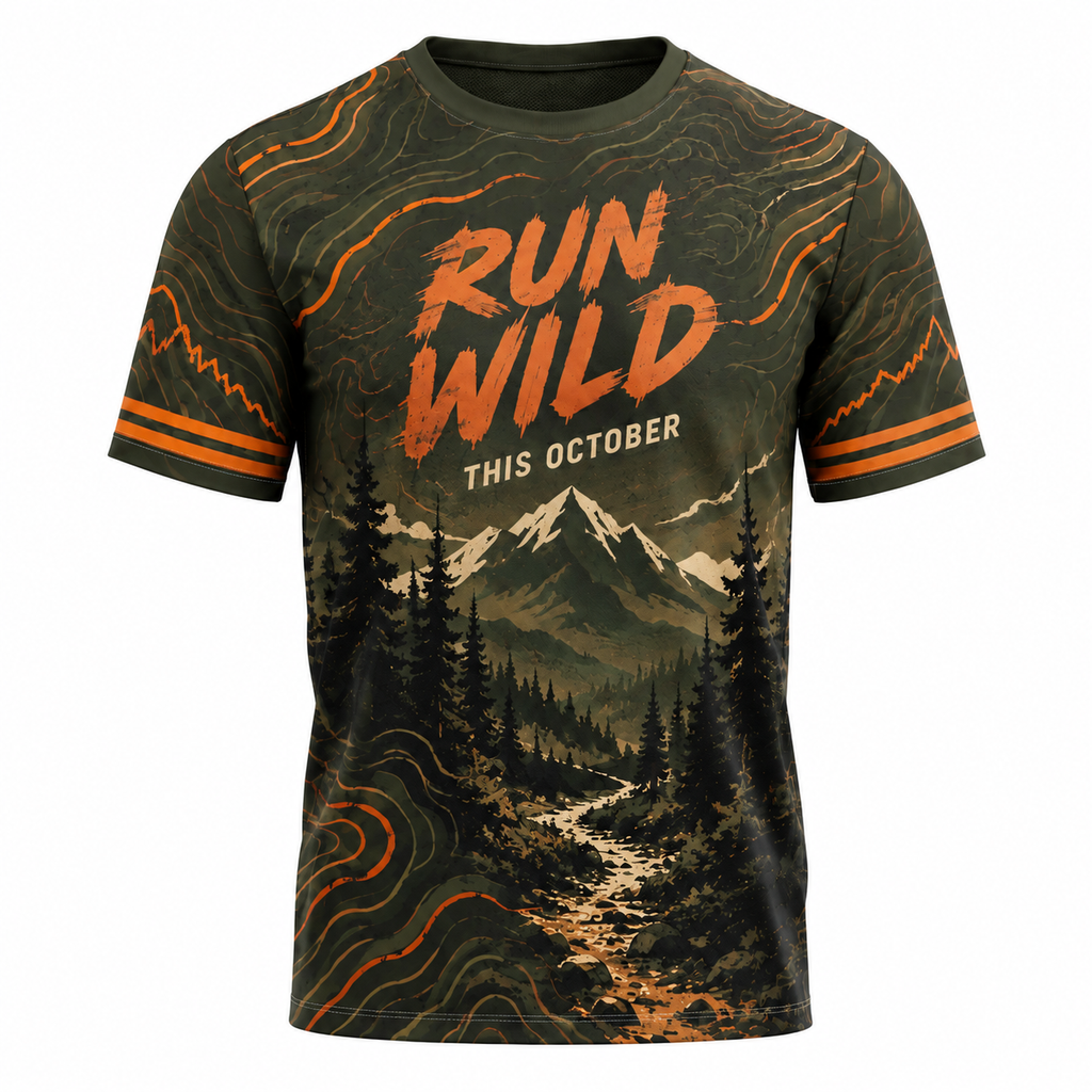 Run Wild This October Halloween Tech Running T-Shirt