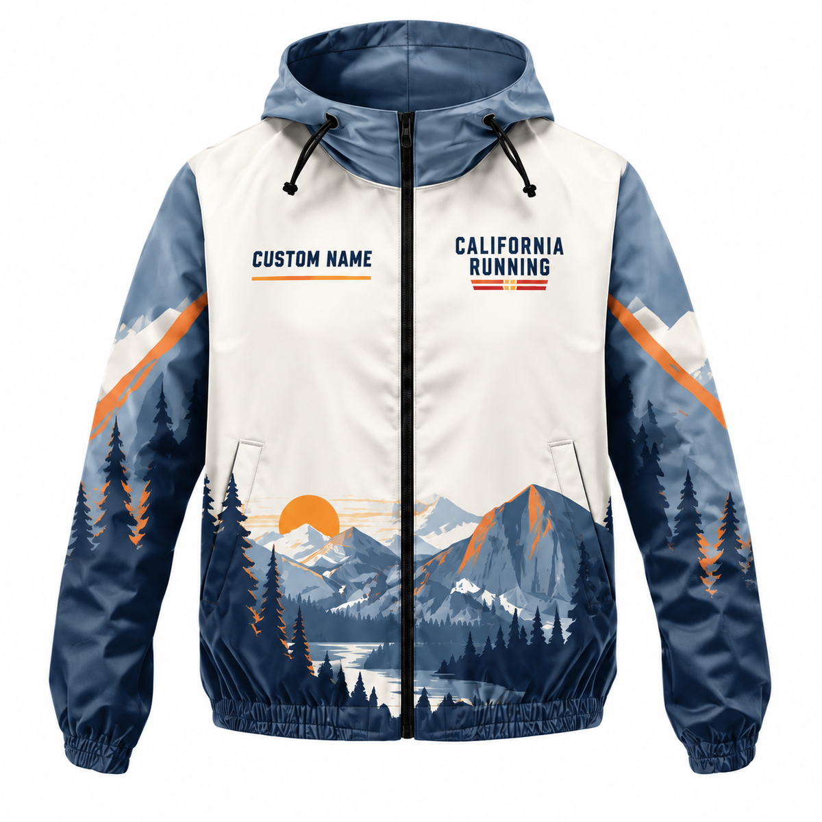 Custom Name Yosemite California Runner Running Windbreaker Jacket