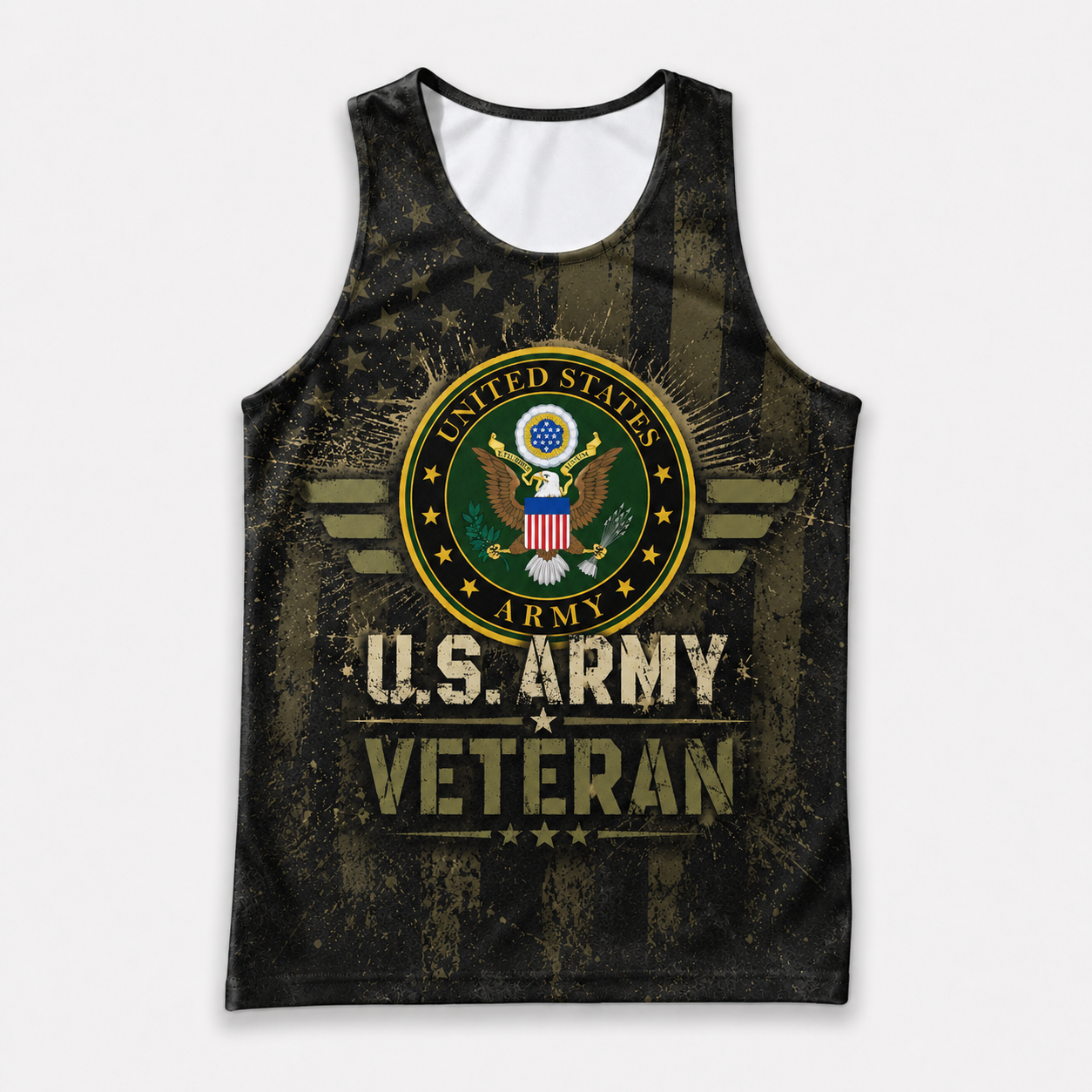 Veteran Running Tank Top - US Army Veteran V7 Tech Singlet