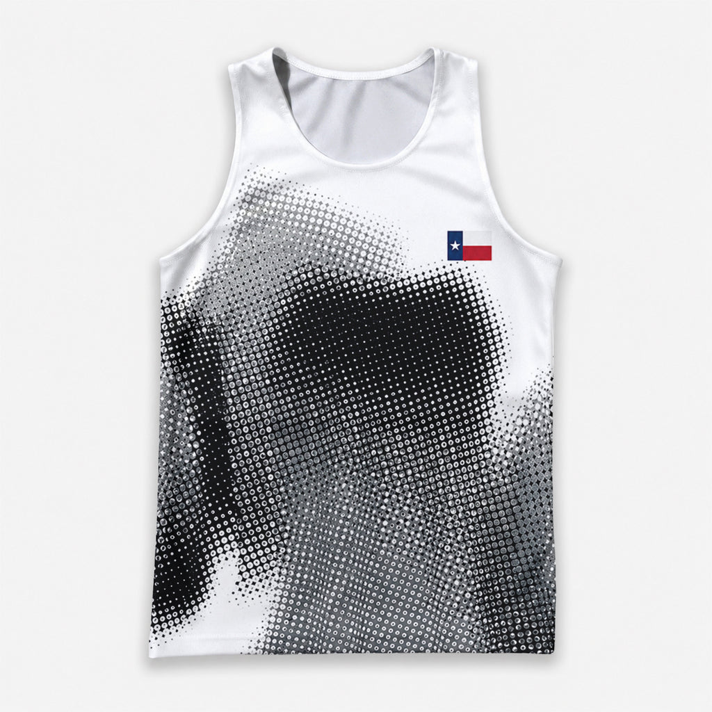 Monochrome Texas Running Tank Top _ State Pride Tech Running Singlet