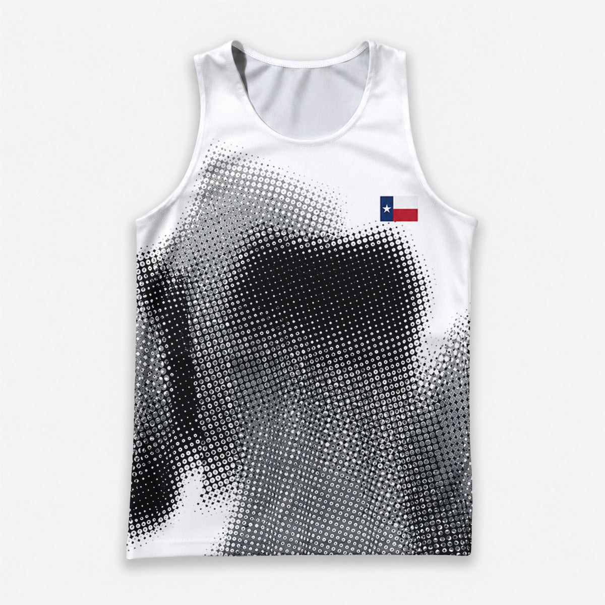 Monochrome Texas Running Tank Top _ State Pride Tech Running Singlet